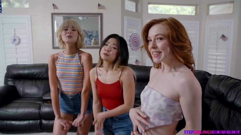 Stepsiblingscaught jessie saint lulu chu and madi collins stepsister sister stepbro incest